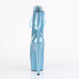 Pleaser ADORE-1020GP Platform Ankle Boots Patent Glitter Baby Blue EU-35 / US-5