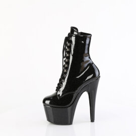 Pleaser ADORE-1020GP Platform Ankle Boots Patent Glitter Black EU-37 / US-7