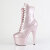 Pleaser ADORE-1020GP Platform Ankle Boots Patent Glitter Blush EU-42 / US-12