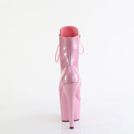 Pleaser ADORE-1020GP Platform Ankle Boots Patent Glitter Baby Pink EU-36 / US-6