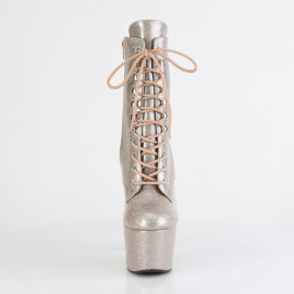 Pleaser ADORE-1020GP Platform Ankle Boots Patent Glitter...