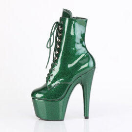 Pleaser ADORE-1020GP Platform Ankle Boots Patent Glitter Green EU-40 / US-10