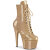 Pleaser ADORE-1020GP Platform Ankle Boots Patent Glitter Gold EU-43 / US-13