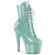 Pleaser ADORE-1020GP Platform Ankle Boots Patent Glitter Mint Green EU-37 / US-7