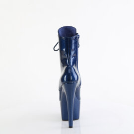 Pleaser ADORE-1020GP Platform Ankle Boots Patent Glitter Blue EU-42 / US-12
