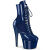Pleaser ADORE-1020GP Platform Ankle Boots Patent Glitter Blue EU-42 / US-12