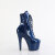 Pleaser ADORE-1020GP Platform Ankle Boots Patent Glitter Blue EU-42 / US-12