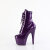 Pleaser ADORE-1020GP Platform Ankle Boots Patent Glitter Dark Purple EU-39 / US-9