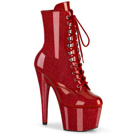 Pleaser ADORE-1020GP Platform Ankle Boots Patent Glitter...