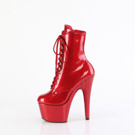 Pleaser ADORE-1020GP Platform Ankle Boots Patent Glitter Red EU-35 / US-5