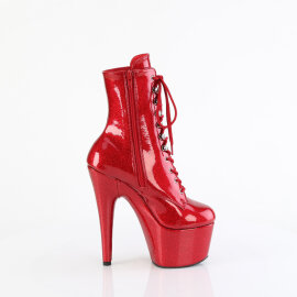 Pleaser ADORE-1020GP Platform Ankle Boots Patent Glitter Red EU-42 / US-12