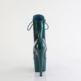 Pleaser ADORE-1020GP Platform Ankle Boots Patent Glitter Blue Green EU-43 / US-13