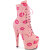 Pleaser ADORE-1020KISSES Platform Ankle Boots Faux Leather Pink EU-40 / US-10
