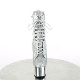 Pleaser ADORE-1020SQ-02 Platform Ankle Boots Chrome...