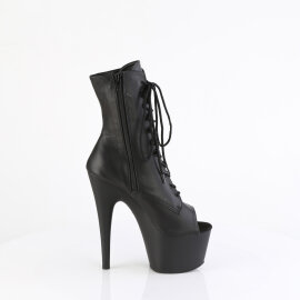Pleaser ADORE-1021 Platform Ankle Boots Leather Black EU-42 / US-12
