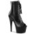Pleaser ADORE-1021 Platform Ankle Boots Leather Black EU-44 / US-14