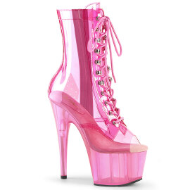 Pleaser ADORE-1021C-T Platform Ankle Boots Smoke Pink...