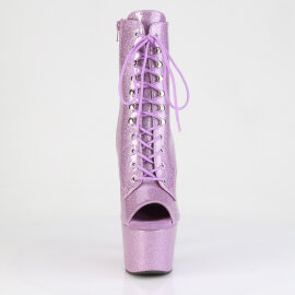 Pleaser ADORE-1021GP Platform Ankle Boots Patent Glitter...