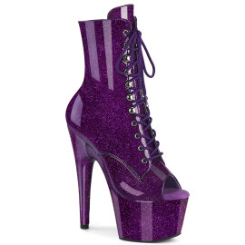 Pleaser ADORE-1021GP Platform Ankle Boots Patent Glitter...