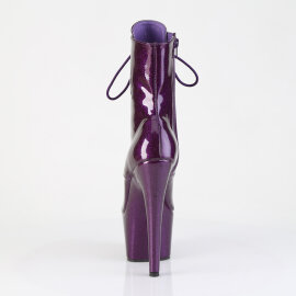 Pleaser ADORE-1021GP Platform Ankle Boots Patent Glitter Dark Purple EU-37 / US-7