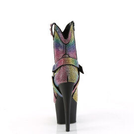 Pleaser ADORE-1029RS Platform Ankle Boots Rhinestones Multicolored EU-38 / US-8