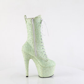 Pleaser ADORE-1040GR Platform Ankle Boots Glitter Rhinestones Green EU-35 / US-5