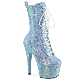 Pleaser ADORE-1040IG Platform Ankle Boots Glitter Blue...