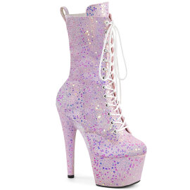 Pleaser ADORE-1040IG Platform Ankle Boots Glitter Purple...