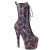 Pleaser ADORE-1040SPF Platform Ankle Boots Fabric Hologram Metallic Pink Multicolored EU-35 / US-5