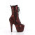 Pleaser ADORE-1040SPF Platform Ankle Boots Fabric Metallic Snake Print Red EU-35 / US-5