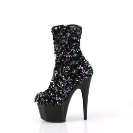 Pleaser ADORE-1042SQ Platform Ankle Boots Sequins Black EU-41 / US-11