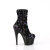 Pleaser ADORE-1042SQ Platform Ankle Boots Sequins Black EU-41 / US-11