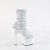 Pleaser ADORE-1042SQ Platform Ankle Boots Sequins White EU-35 / US-5