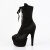 Pleaser ADORE-1045VEL Platform Ankle Boots Velvet Black EU-39 / US-9