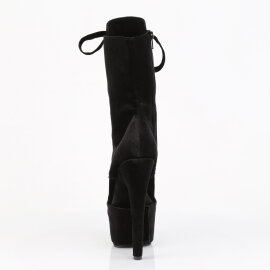 Pleaser ADORE-1045VEL Platform Ankle Boots Velvet Black EU-40 / US-10