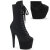 Pleaser ADORE-1045VEL Platform Ankle Boots Velvet Black EU-41 / US-11