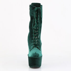 Pleaser ADORE-1045VEL Platform Ankle Boots Velvet Green...