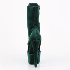 Pleaser ADORE-1045VEL Platform Ankle Boots Velvet Green EU-35 / US-5