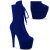 Pleaser ADORE-1045VEL Platform Ankle Boots Velvet Blue EU-36 / US-6