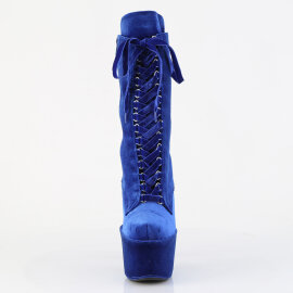 Pleaser ADORE-1045VEL Platform Ankle Boots Velvet Blue...