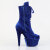 Pleaser ADORE-1045VEL Platform Ankle Boots Velvet Blue EU-37 / US-7