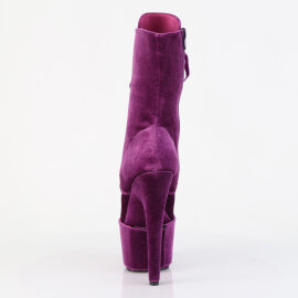 Pleaser ADORE-1045VEL Platform Ankle Boots Velvet Purple EU-35 / US-5
