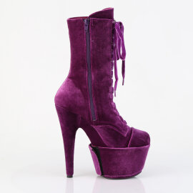 Pleaser ADORE-1045VEL Platform Ankle Boots Velvet Purple EU-35 / US-5