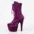 Pleaser ADORE-1045VEL Platform Ankle Boots Velvet Purple EU-35 / US-5