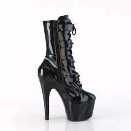 Pleaser ADORE-1046 Platform Ankle Boots Patent Hologram Black EU-35 / US-5