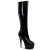 Pleaser DELIGHT-2000 Black Stretch Patent/Black EU-38 / US-8