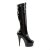 Pleaser DELIGHT-2000 Black Stretch Patent/Black EU-38 / US-8