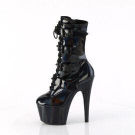 Pleaser ADORE-1046 Platform Ankle Boots Patent Hologram Black EU-40 / US-10