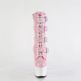 Pleaser ADORE-1046TT Platform Ankle Boots Patent Hologram Pink EU-36 / US-6