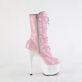 Pleaser ADORE-1046TT Platform Ankle Boots Patent Hologram Pink EU-36 / US-6